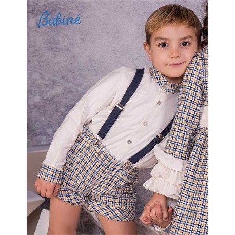 Babiné Invierno Conjunto niño Crudo Pata de Gallo