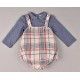 Cocote Winter Baby Boy Blue Set with Squared Romper