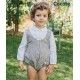 Cocote Invierno Conjunto bebé niño Blanco con Peto a Cuadritos