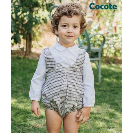 Cocote Winter Baby Boy Set White Shirt with Romper