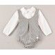 Cocote Invierno Conjunto bebé niño Blanco con Peto a Cuadritos