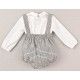 Cocote Winter Baby Boy Set White Shirt with Romper