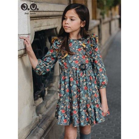 Jose Varon Winter Girl Dress Flowers