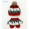 Foque Invierno Gorro y Manoplas bebé niño Árboles