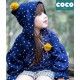 Coco Acqua Winter Girl Set Navy with Stars