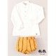 José Varón Invierno Conjunto bebé niño Blanco y Mostaza