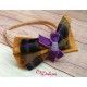 Debesos Winter Girl Headband Squared and Ocher Ties